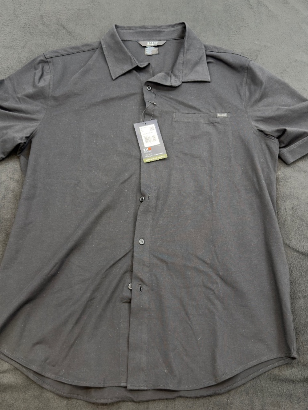 NWT 5.11 Tactical Jimmy Knit Short Sleeve Shirt Black Men's L